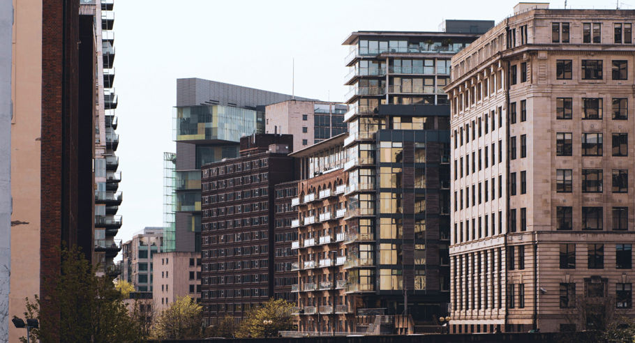 Inner-City apartments and office buildings